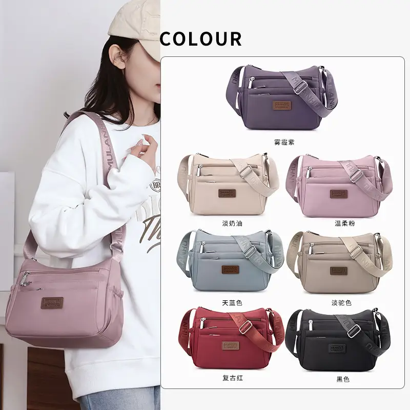 Nylon Crossbody Bag Women's 2024 New Style Light Weight Satchel - Image 10