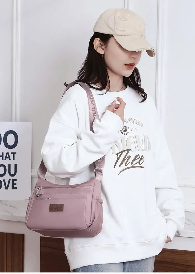 Nylon Crossbody Bag Women's 2024 New Style Light Weight Satchel — feature 2