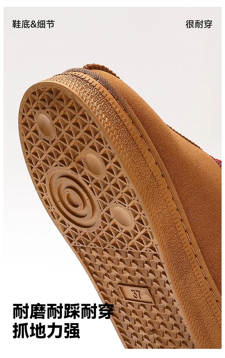 Autumn and Winter Thick-Soled Cotton Slippers for Women, Indoor Home Use, Warm, Non-Slip, Closed Heel, Fleece-Lined, Wholesale, Comfortable — feature 12