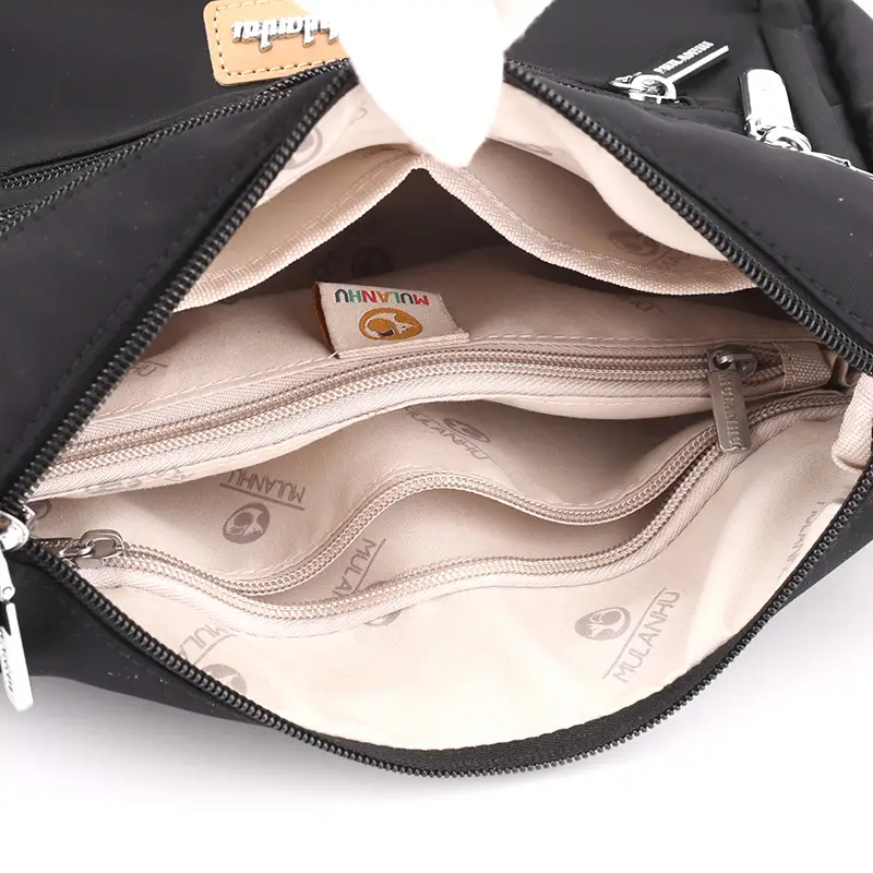 Women's 2024 Crossbody Bag Beige Canvas Casual Commuter - Image 11