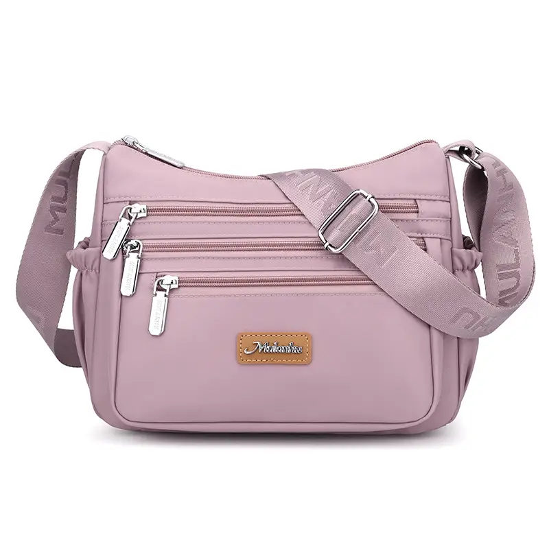 Women's 2024 Crossbody Bag Beige Canvas Casual Commuter - Image 3
