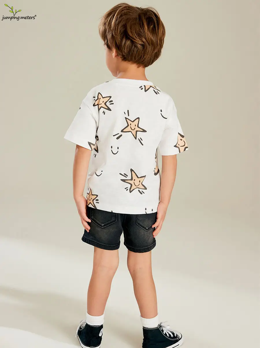 2026 Boys White Star T-Shirt Short Sleeve - Image 3