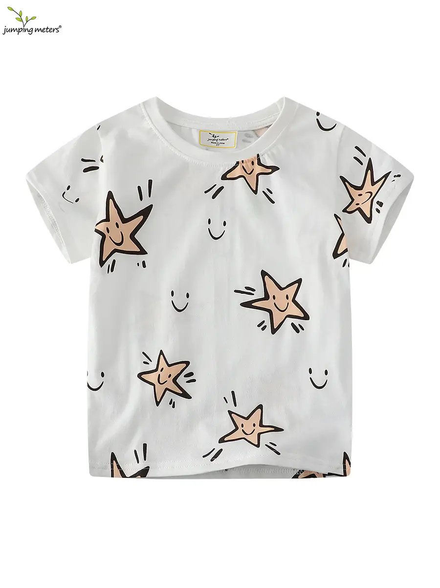 2026 Boys White Star T-Shirt Short Sleeve - Image 6