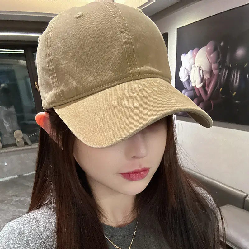 Women's Cotton Baseball Cap Wide Brim Sun Hat - Image 10