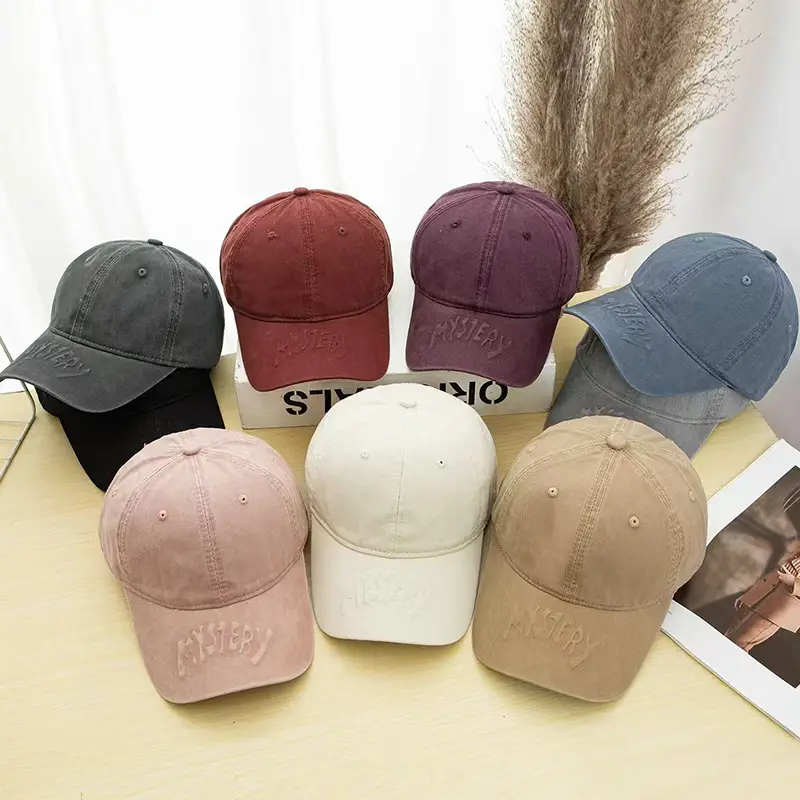 Women's Cotton Baseball Cap Wide Brim Sun Hat - Image 11