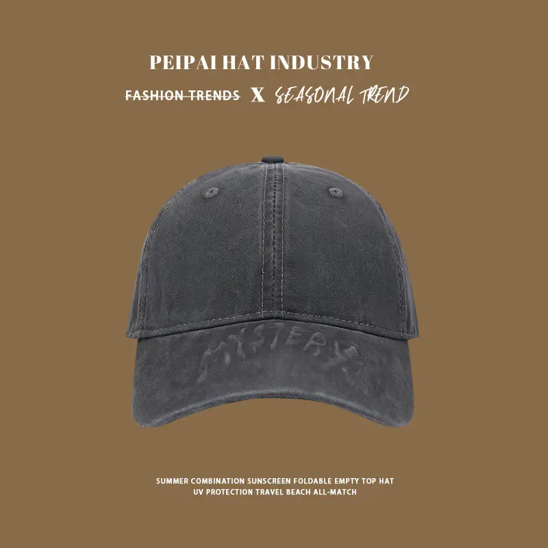 Women's Cotton Baseball Cap Wide Brim Sun Hat — feature 10