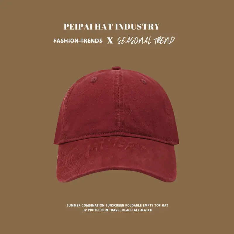 Women's Cotton Baseball Cap Wide Brim Sun Hat — feature 12