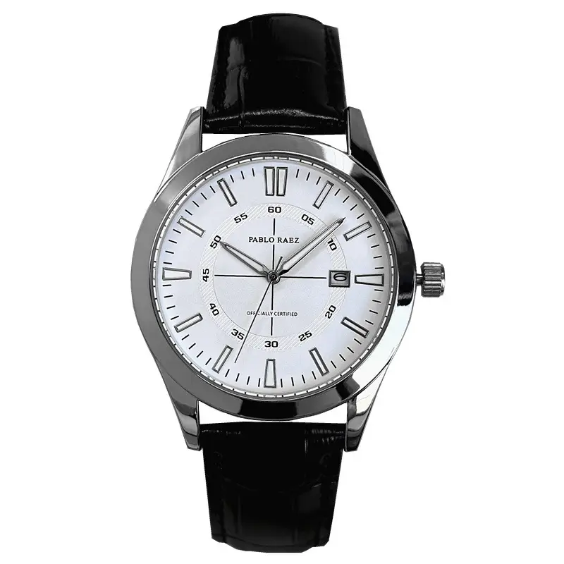 Men's Rhinestone Black Quartz Watch with Day/Date Display - Image 7