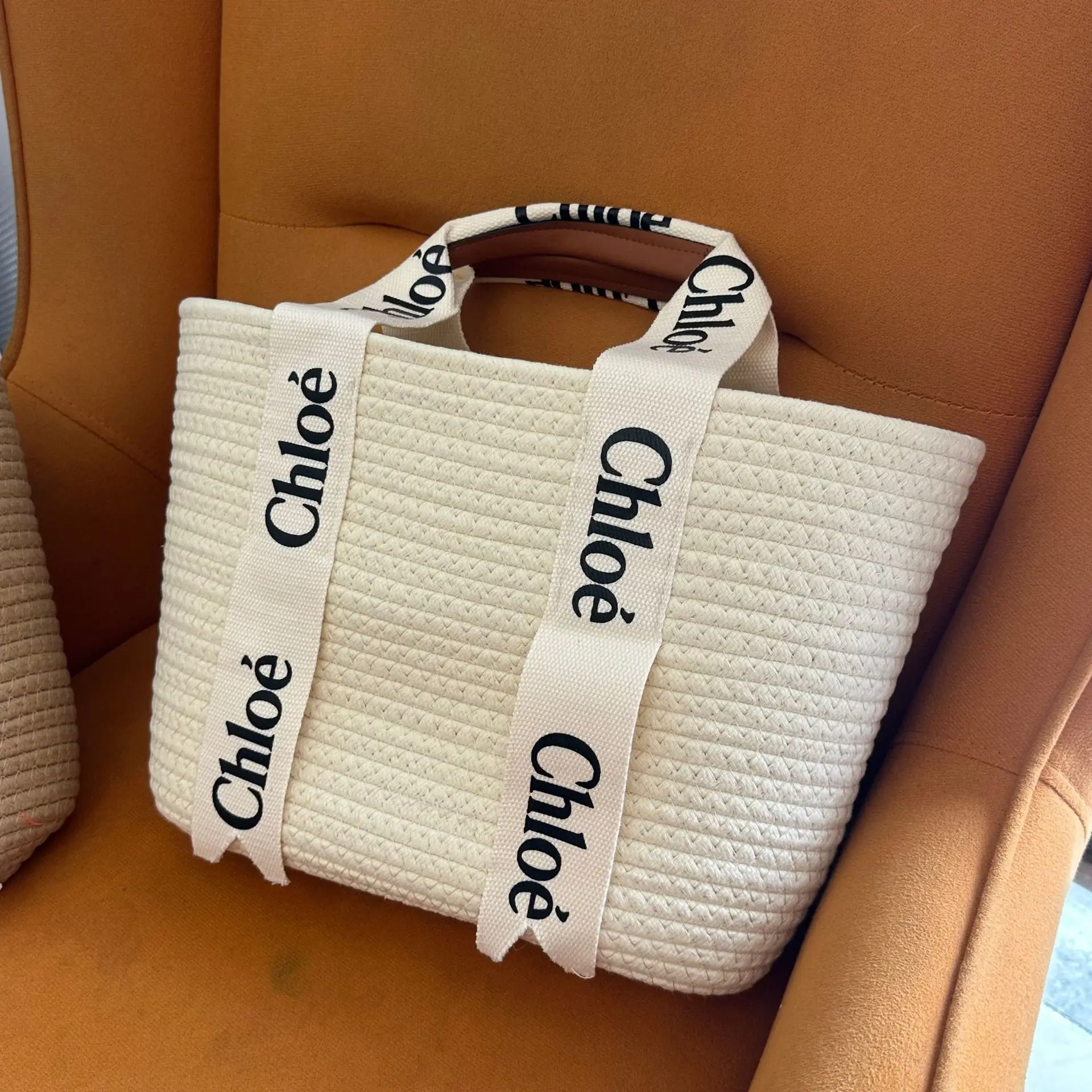 Chloe Woven Shoulder Bag for Women Beige — feature 10