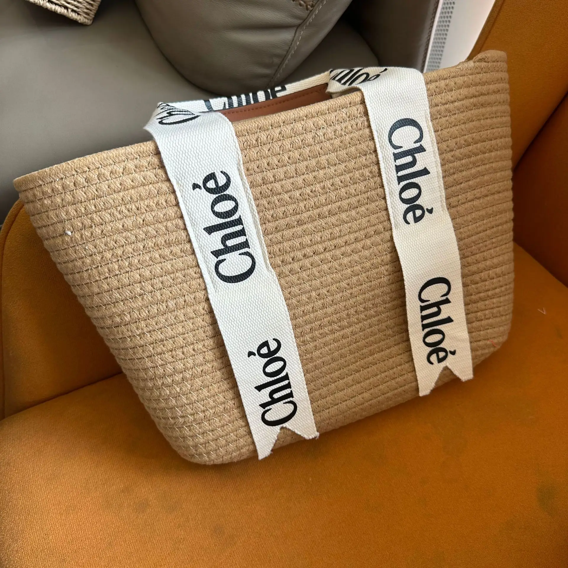 Chloe Woven Shoulder Bag for Women Beige — feature 17