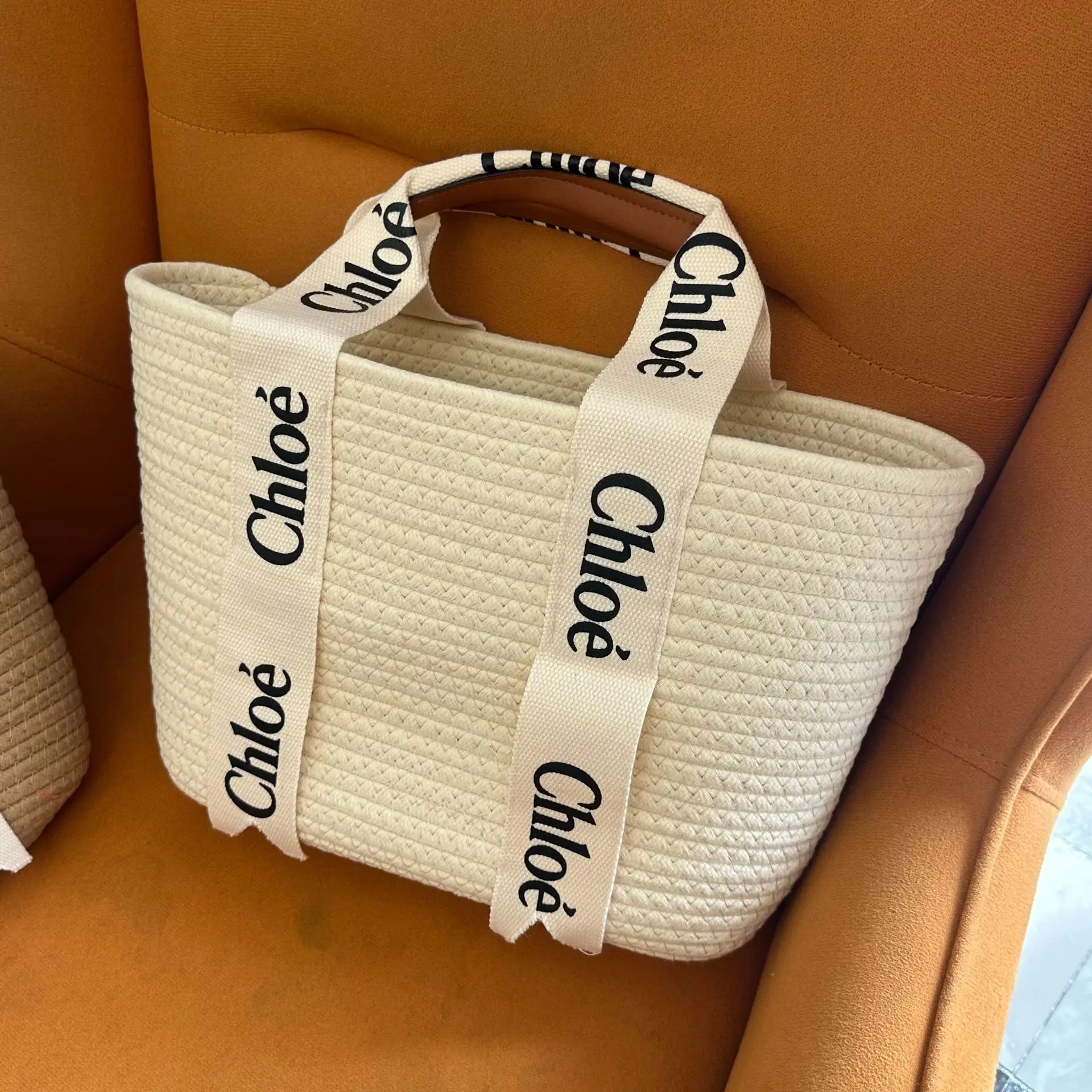 Chloe Woven Shoulder Bag for Women Beige — feature 9