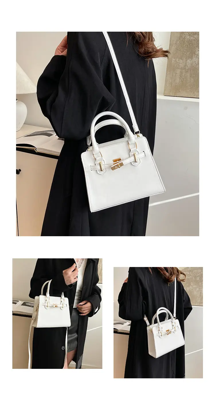Black Women's Western-style Shoulder Bag with Gold Clasp — feature 10