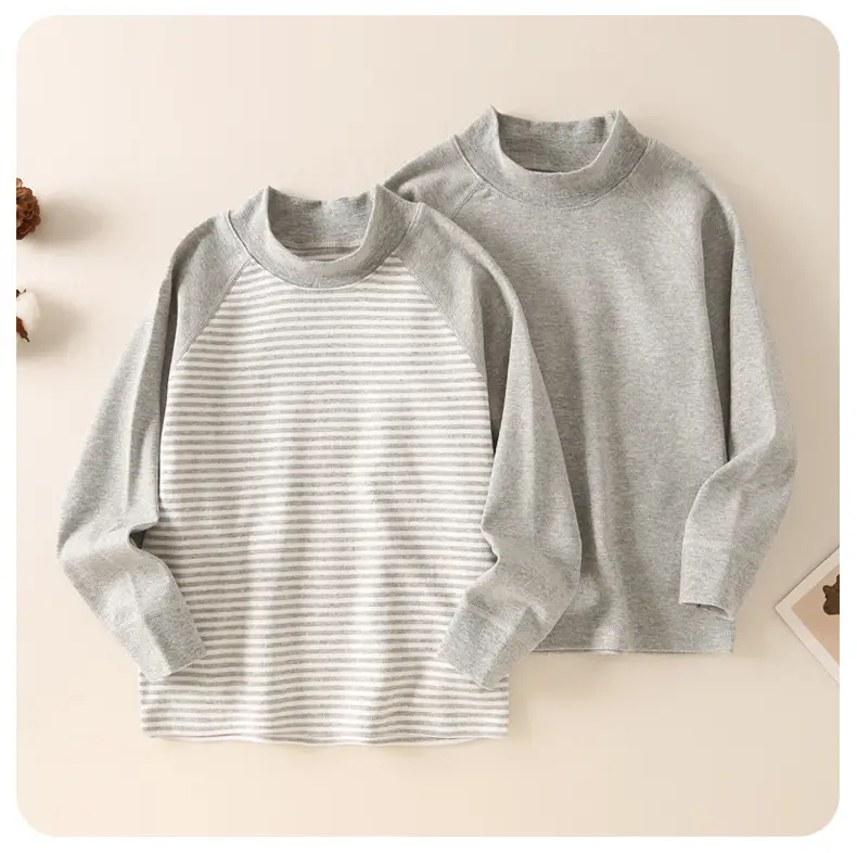 2-Piece Gray Striped Cotton Raglan Socks Set for Boys — feature 12