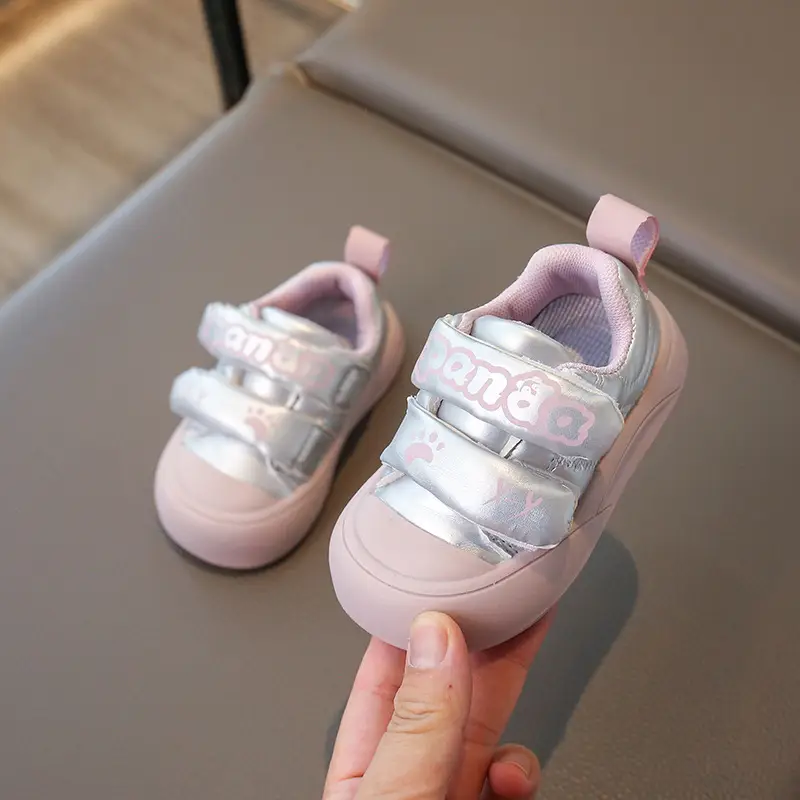 Baby Velcro Shoes Beige 0-2Yrs Soft Bottom