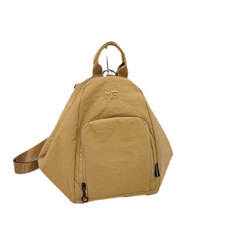 Men's Tan Nylon Backpack 2025 Travel Chest Bag - Image 7