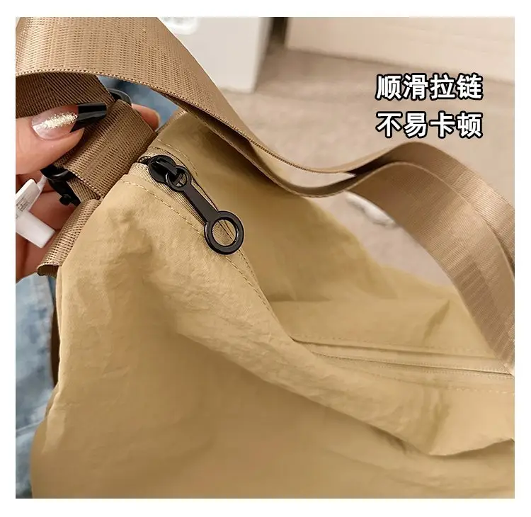 Men's Tan Nylon Backpack 2025 Travel Chest Bag — feature 12