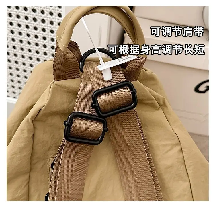 Men's Tan Nylon Backpack 2025 Travel Chest Bag — feature 13