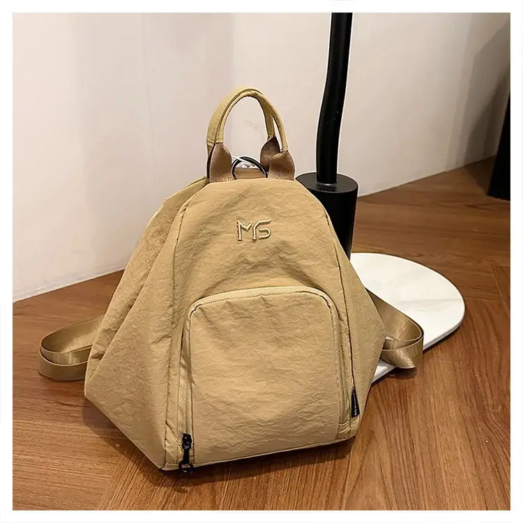 Men's Tan Nylon Backpack 2025 Travel Chest Bag — feature 23