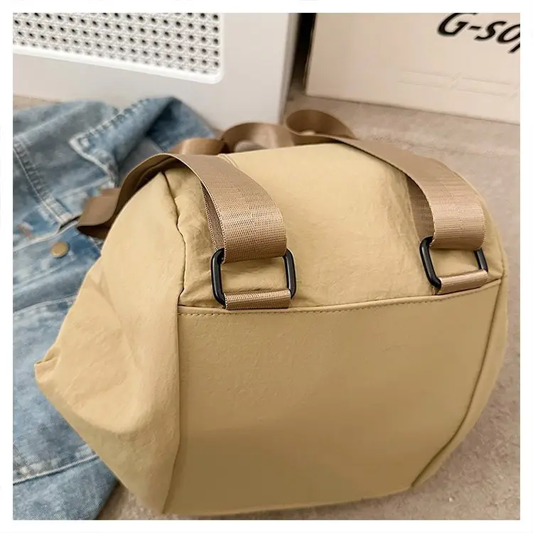 Men's Tan Nylon Backpack 2025 Travel Chest Bag — feature 25
