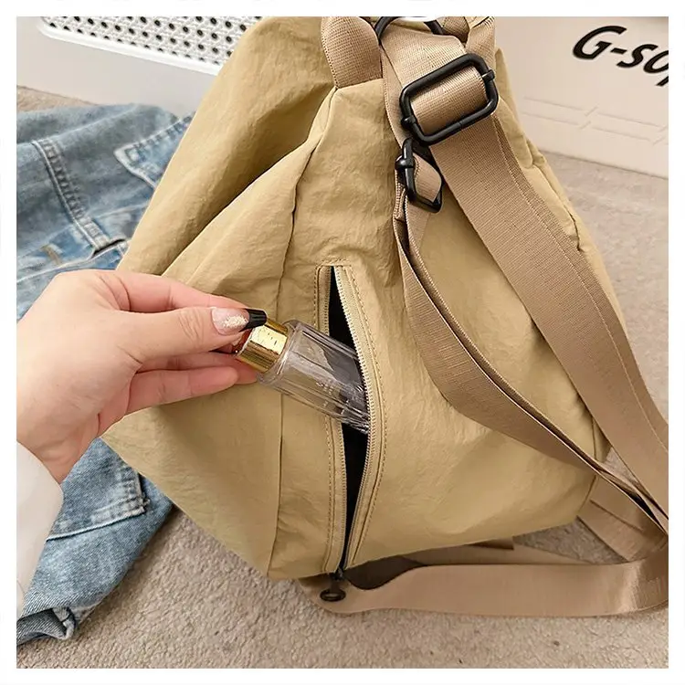 Men's Tan Nylon Backpack 2025 Travel Chest Bag — feature 27