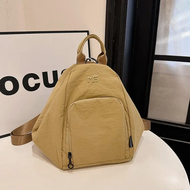Men's Tan Nylon Backpack 2025 Travel Chest Bag — feature 5
