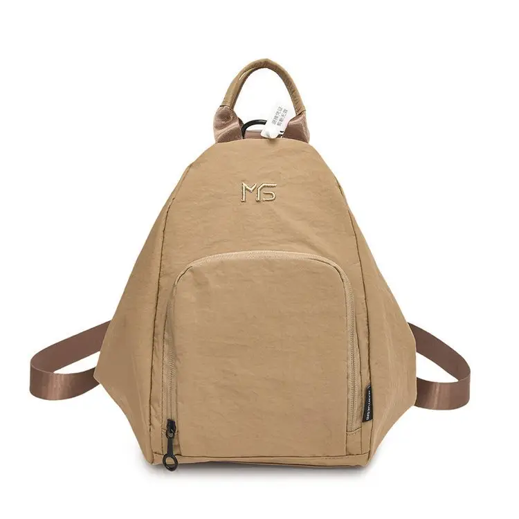 Men's Tan Nylon Backpack 2025 Travel Chest Bag - Image 2