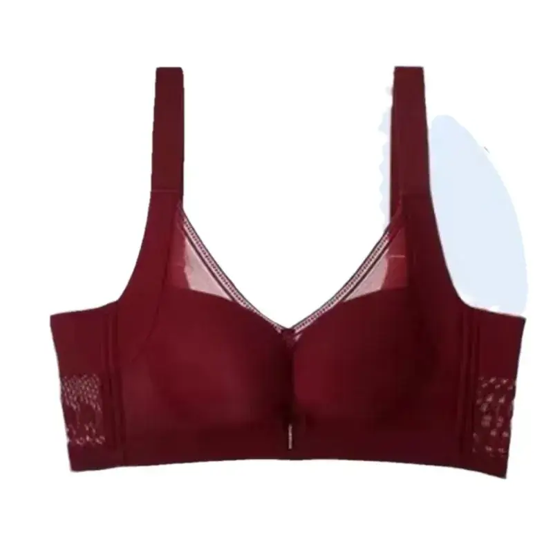 Lightweight Black Cotton Bra with Side Closure & Lace Trim - Image 10