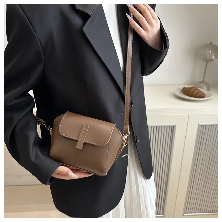 Brown Textured Crossbody Bag for Women — feature 8