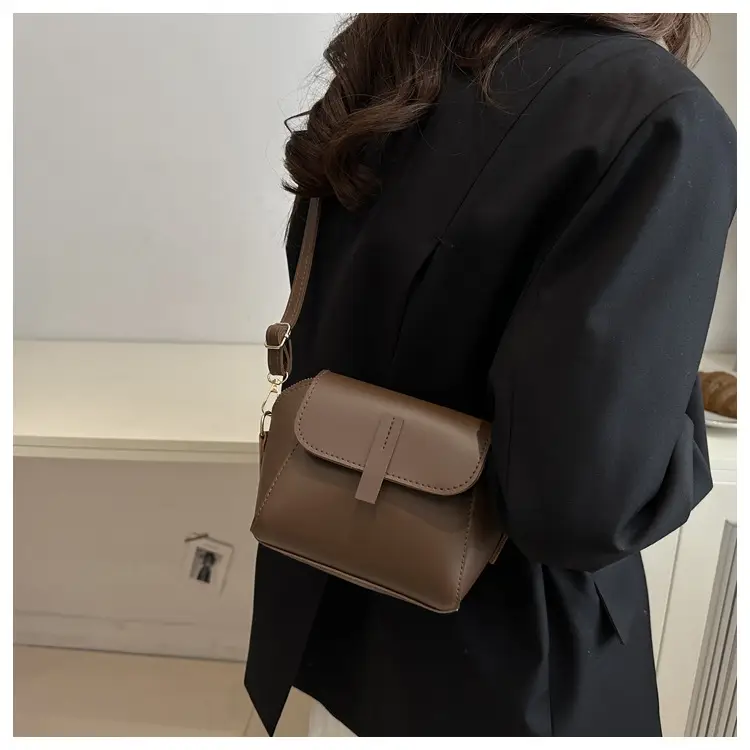 Brown Textured Crossbody Bag for Women — feature 9