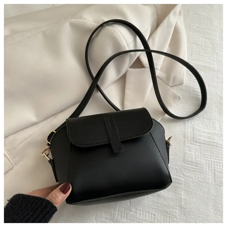 Brown Textured Crossbody Bag for Women - Image 3