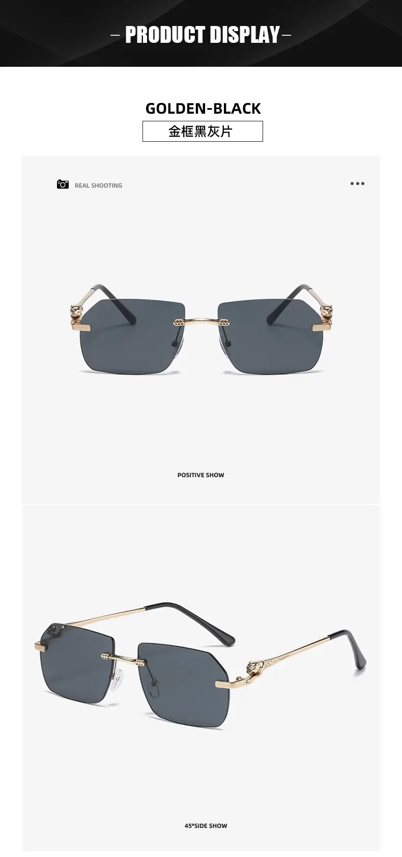 2025 European Frameless Leopard Mirror Leg Sunglasses Men Women — feature 14