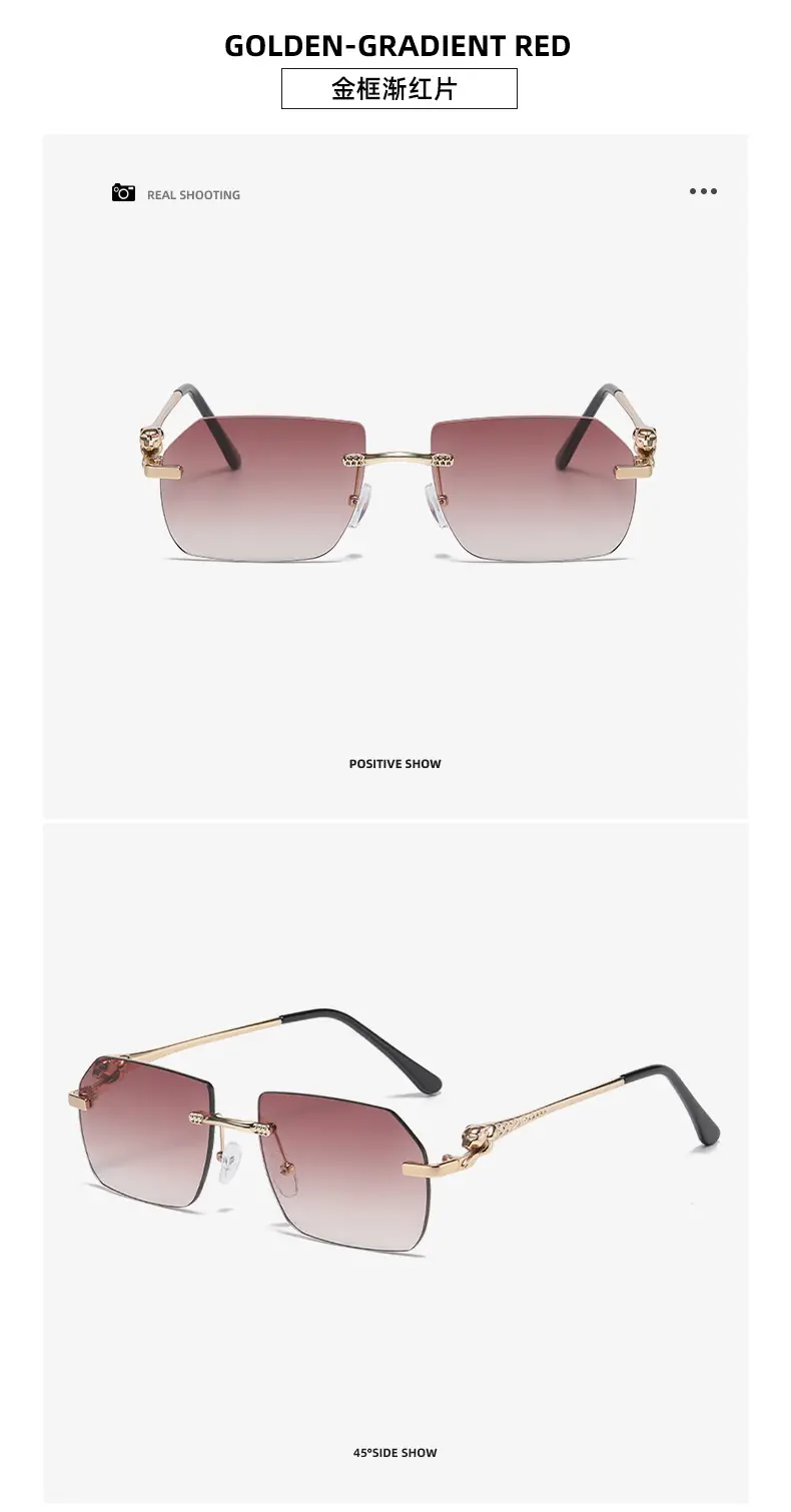 2025 European Frameless Leopard Mirror Leg Sunglasses Men Women — feature 18