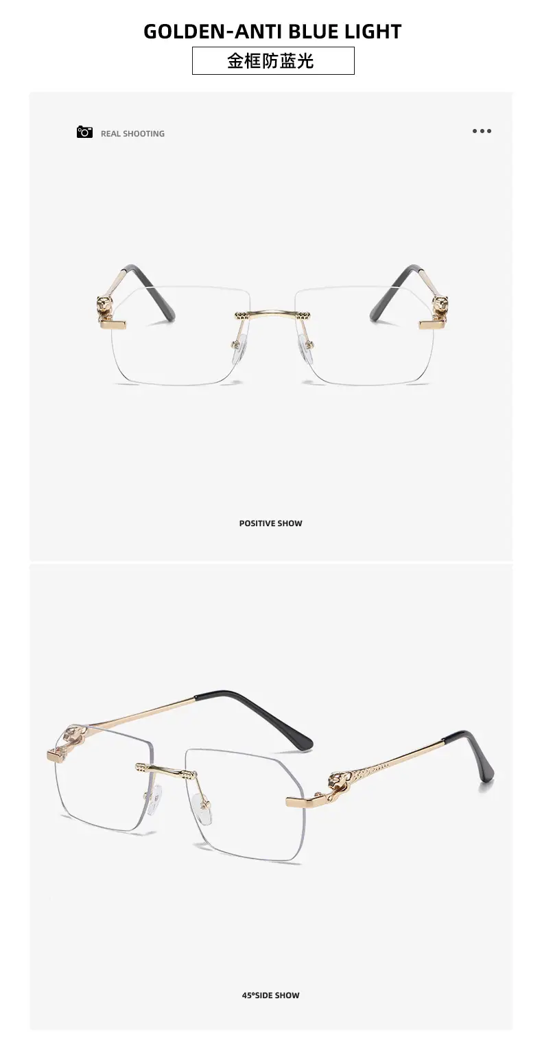 2025 European Frameless Leopard Mirror Leg Sunglasses Men Women — feature 20