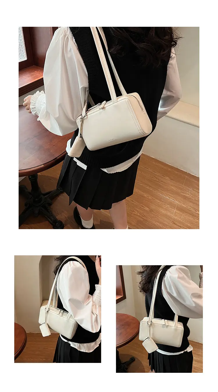 Women's Cream White Shoulder Bag 2024 New Casual — feature 12