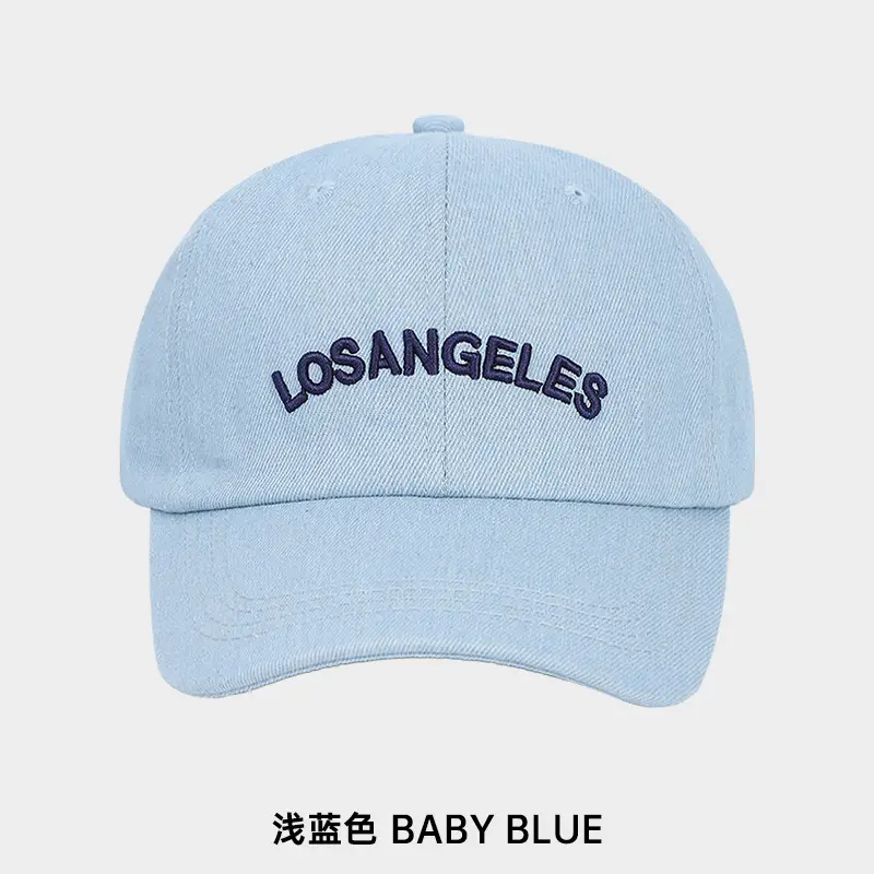 Women Blue Letter Embroidered Baseball Cap Dark Blue - Image 2