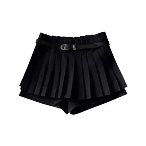 Pleated Safety Pants Belt Skirt for Girls - Image 5