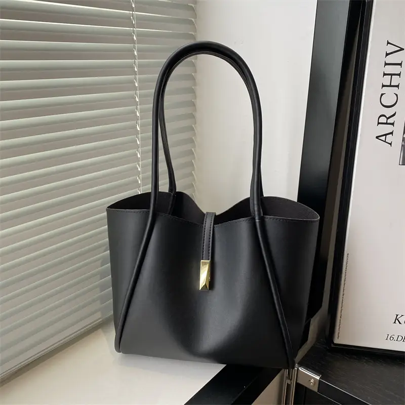 Pink Lock Buckle Shoulder Bag for Women