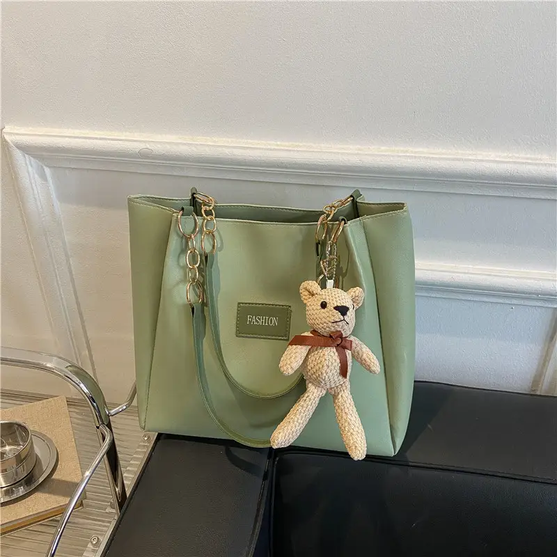 Women's Large Capacity Winter Shoulder Bag with Blue Strap - Image 11