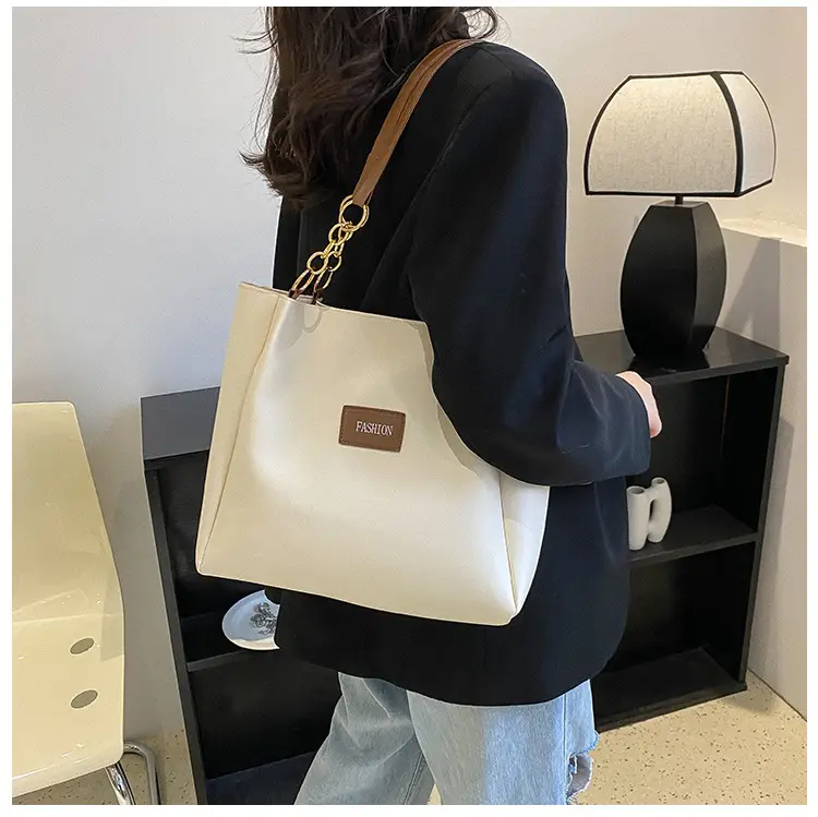 Women's Large Capacity Winter Shoulder Bag with Blue Strap — feature 17
