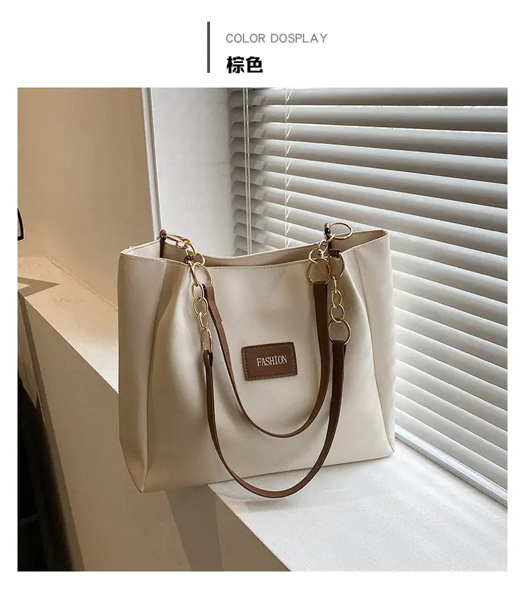 Women's Large Capacity Winter Shoulder Bag with Blue Strap — feature 24
