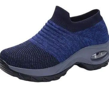 Spring and Autumn Outdoor Casual Women's Shoes Flying Weaving Breathable sneaker New Travel Hiking Shoes Platform Height Increasing Air Cushion Shoes - Image 16