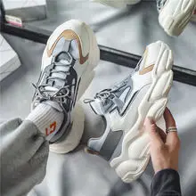 Spring and Autumn Outdoor Casual Women's Shoes Flying Weaving Breathable sneaker New Travel Hiking Shoes Platform Height Increasing Air Cushion Shoes — feature 13