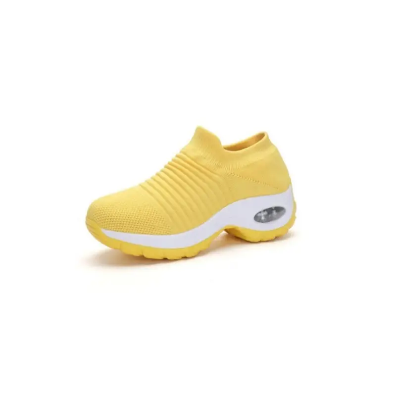 Spring and Autumn Outdoor Casual Women's Shoes Flying Weaving Breathable sneaker New Travel Hiking Shoes Platform Height Increasing Air Cushion Shoes - Image 11