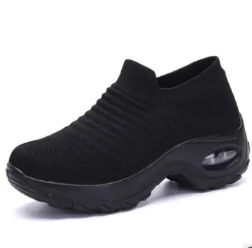 Spring and Autumn Outdoor Casual Women's Shoes Flying Weaving Breathable sneaker New Travel Hiking Shoes Platform Height Increasing Air Cushion Shoes - Image 2