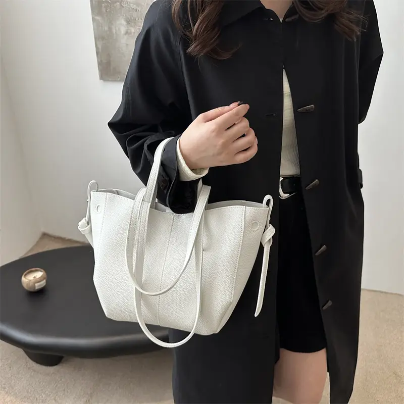 Korean Style Tote Bags 2024 Textured Large Capacity - Image 7