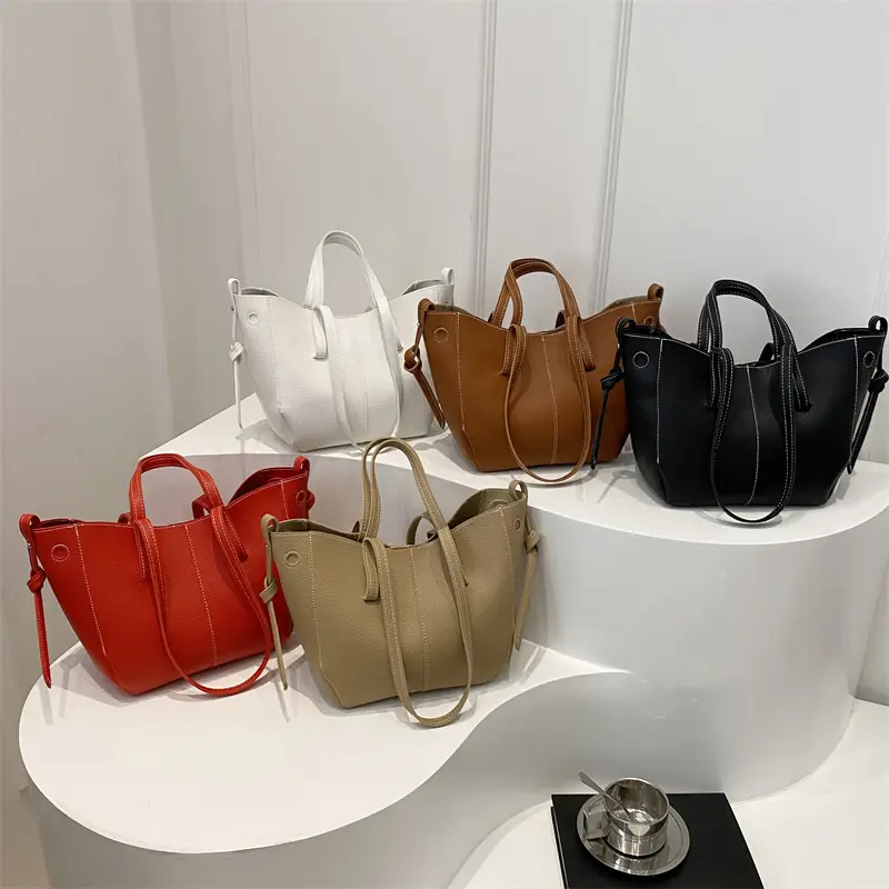 Korean Style Tote Bags 2024 Textured Large Capacity - Image 9