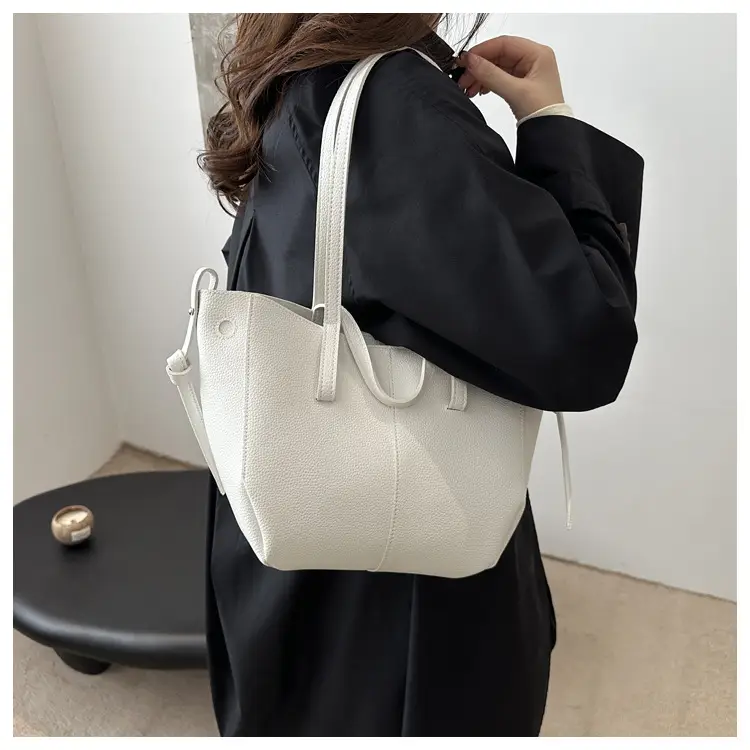 Korean Style Tote Bags 2024 Textured Large Capacity — feature 10