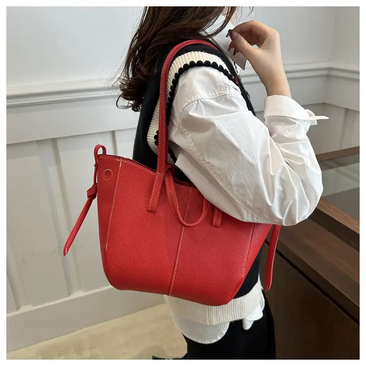 Korean Style Tote Bags 2024 Textured Large Capacity — feature 14