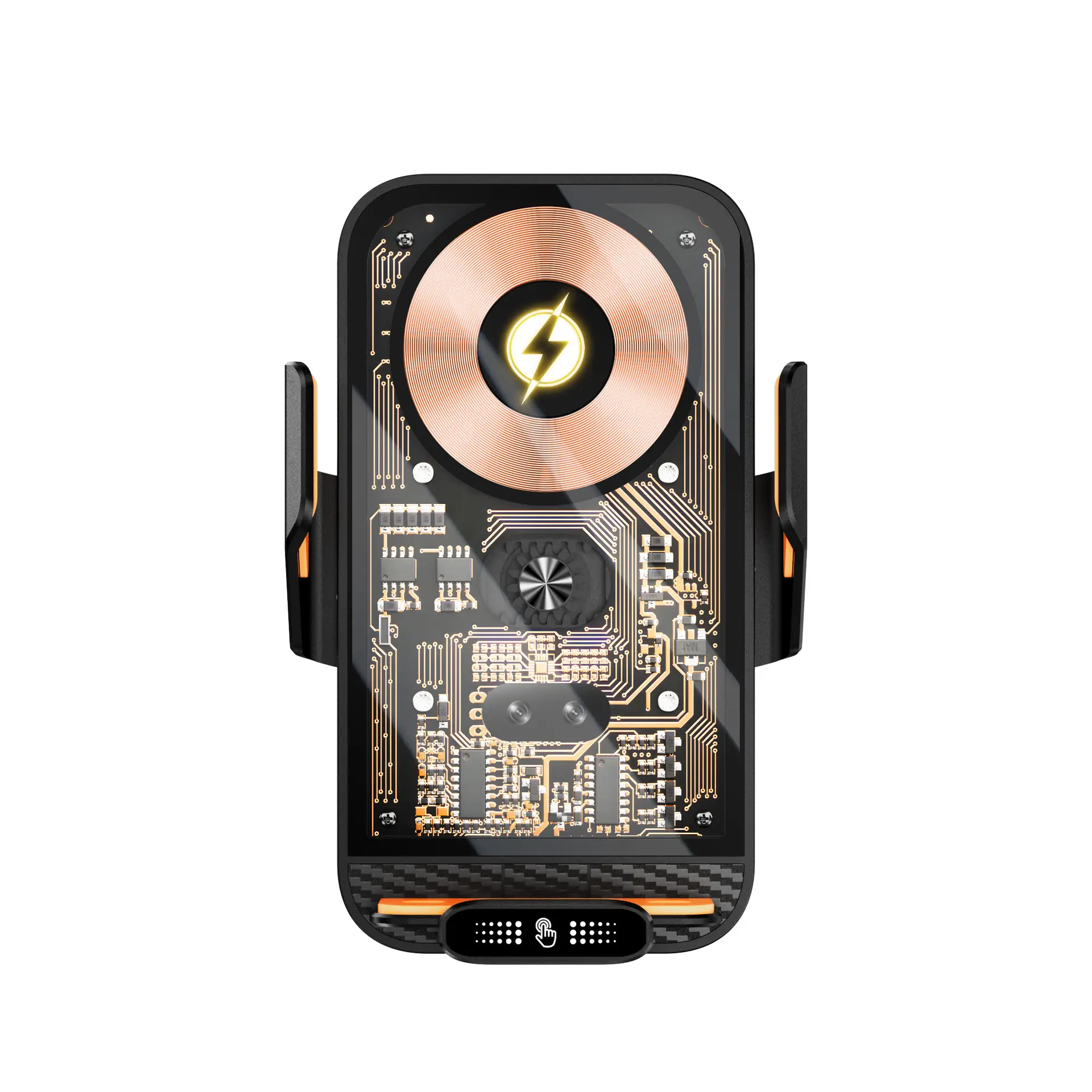 66W magnetic suction mobile phone holder air outlet navigation car holder induction opening and closing car wireless charging mobile phone holder