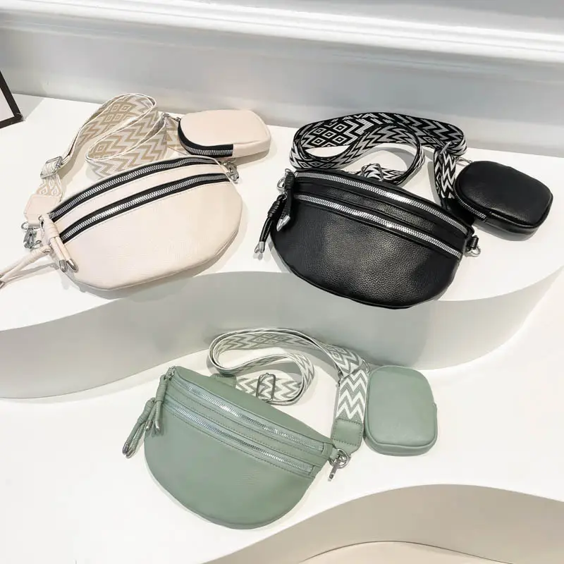 White 2024 Winter Shoulder Bag with Wide Strap - Image 4